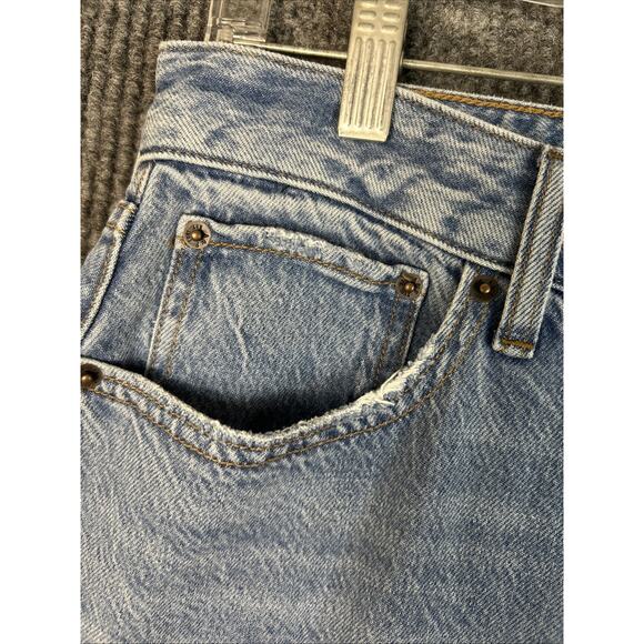 Abercrombie & Fitch Womens The Crop Wide Leg High Rise Jeans Size 29 Blue Light - Picture 3 of 10